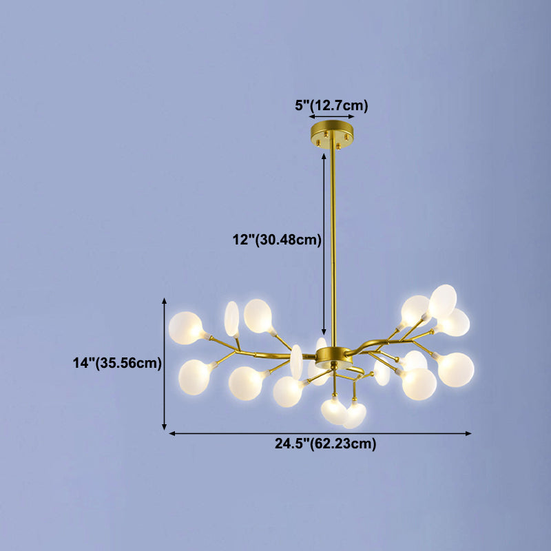 Metall einzigartige Form Kronleuchter leichter moderner Stil Multi -Light Hanging Lampe für Esszimmer