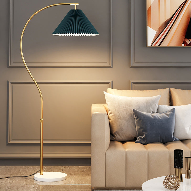 Fabric Floor Standing Lamp Minimalist Style Floor Light for Bedroom