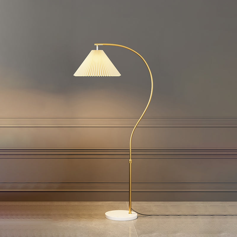 Fabric Floor Standing Lamp Minimalist Style Floor Light for Bedroom