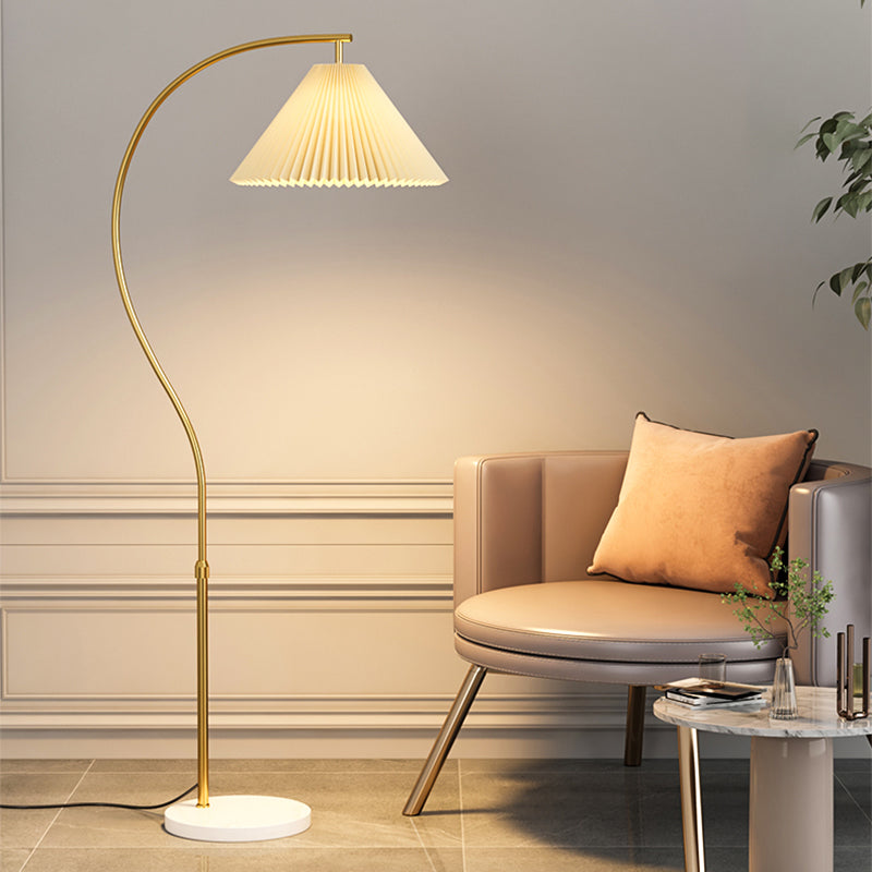 Fabric Floor Standing Lamp Minimalist Style Floor Light for Bedroom