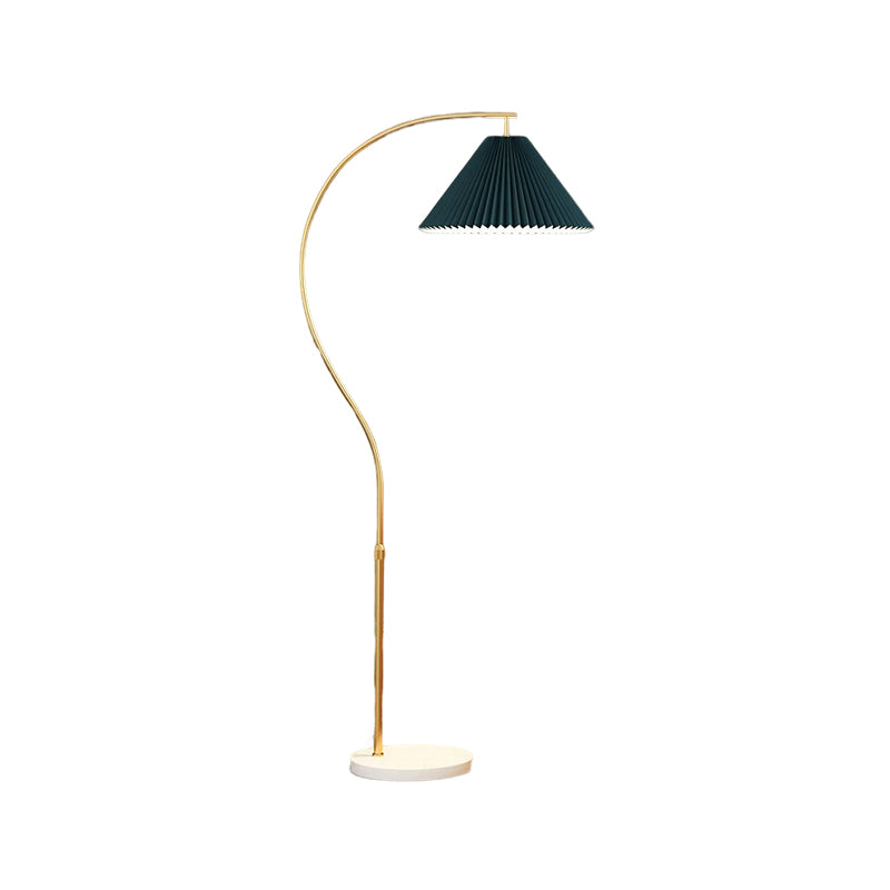 Fabric de sol debout lampe de style minimaliste Lumière de sol pour chambre à coucher