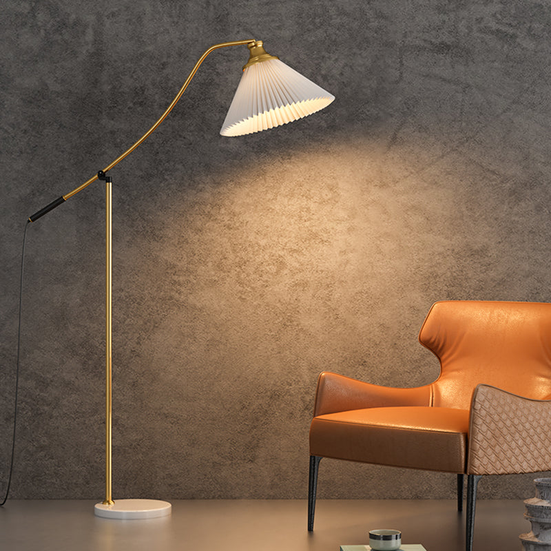 Floor Light Minimalist Style Fabric Shaded Floor Lamp for Living Room