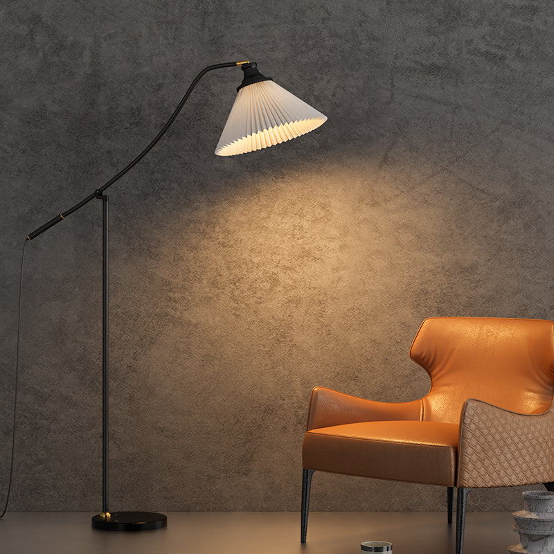 Floor Light Minimalist Style Fabric Shaded Floor Lamp for Living Room