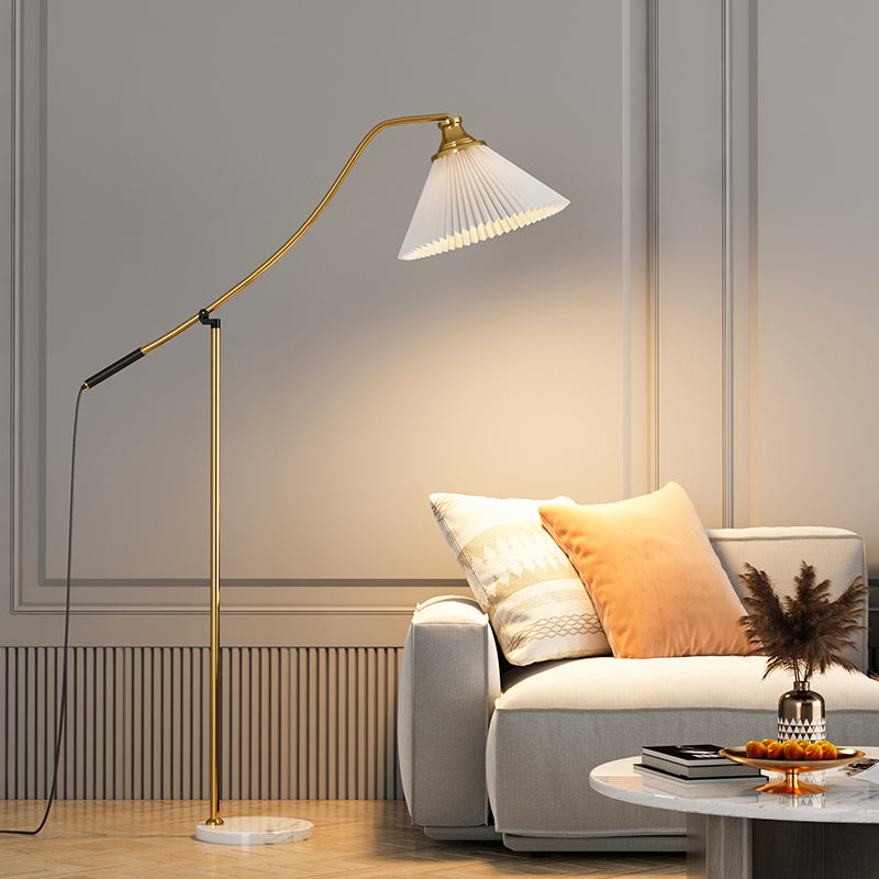 Floor Light Minimalist Style Fabric Shaded Floor Lamp for Living Room