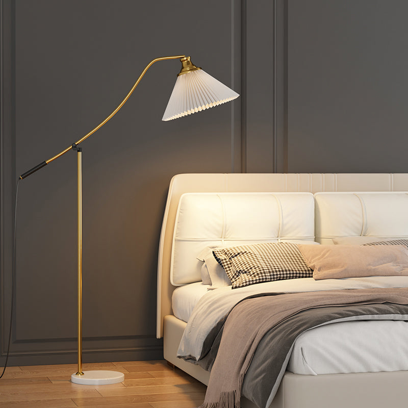 Vloerlicht minimalistische stijl stof gearceerde vloerlamp voor woonkamer