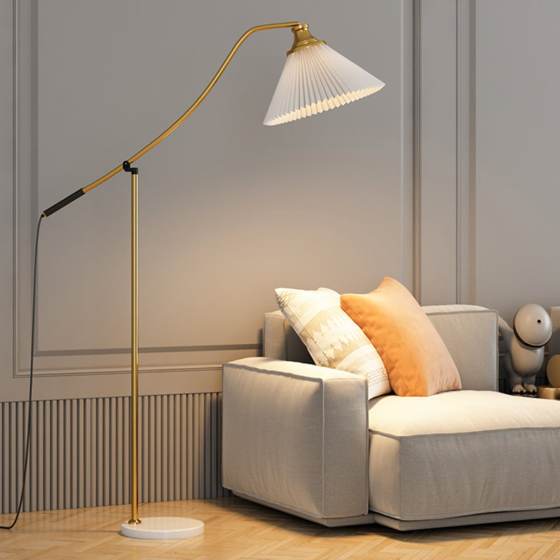 Floor Light Minimalist Style Fabric Shaded Floor Lamp for Living Room