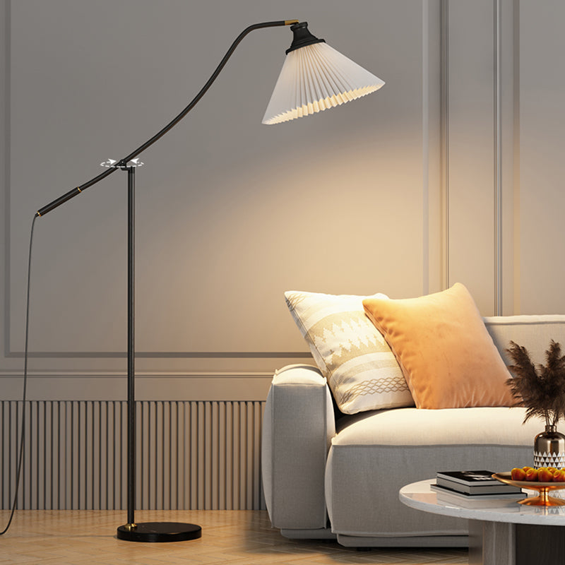 Floor Light Minimalist Style Fabric Shaded Floor Lamp for Living Room