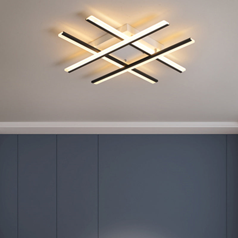 Stile moderno a filo lineare Montaggio Light Metal Multi-Light Afulgo Affermazione Luci del soffitto