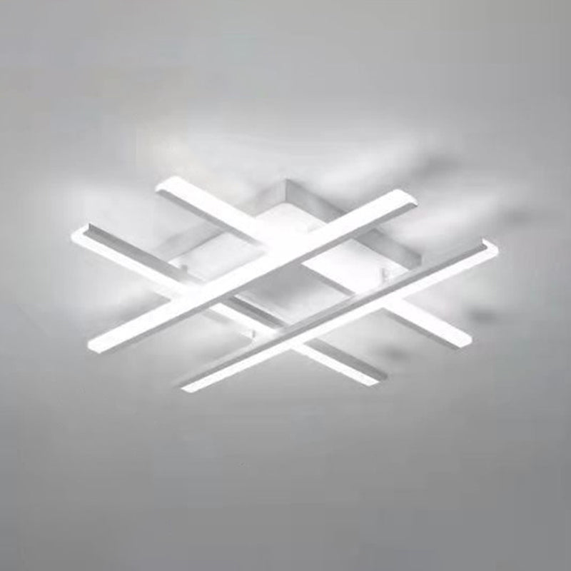 Modern Style Linear Flush Mount Light Metal Multi-Light Flush Ceiling Lights