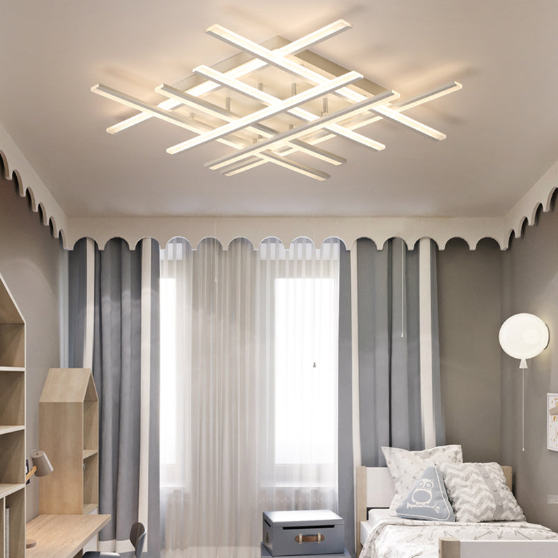 Stile moderno a filo lineare Montaggio Light Metal Multi-Light Afulgo Affermazione Luci del soffitto