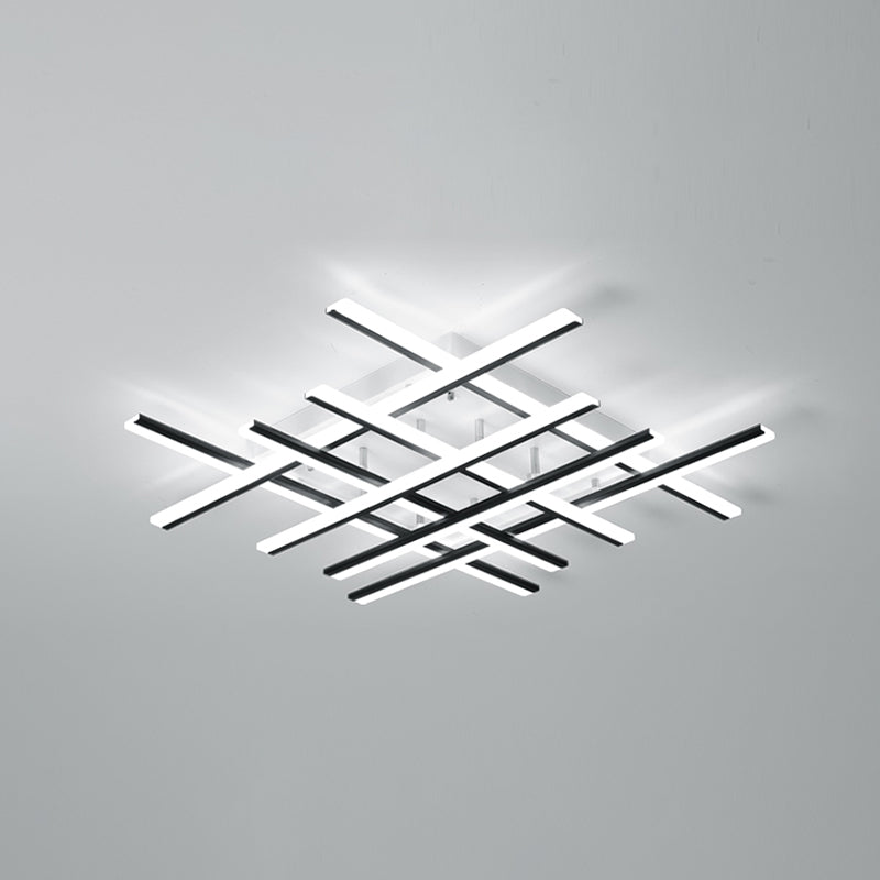 Modern Style Linear Flush Mount Light Metal Multi-Light Flush Ceiling Lights