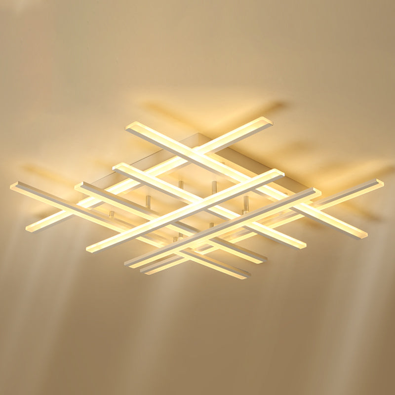 Stile moderno a filo lineare Montaggio Light Metal Multi-Light Afulgo Affermazione Luci del soffitto