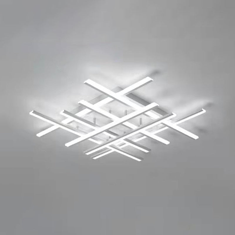 Modern Style Linear Flush Mount Light Metal Multi-Light Flush Ceiling Lights