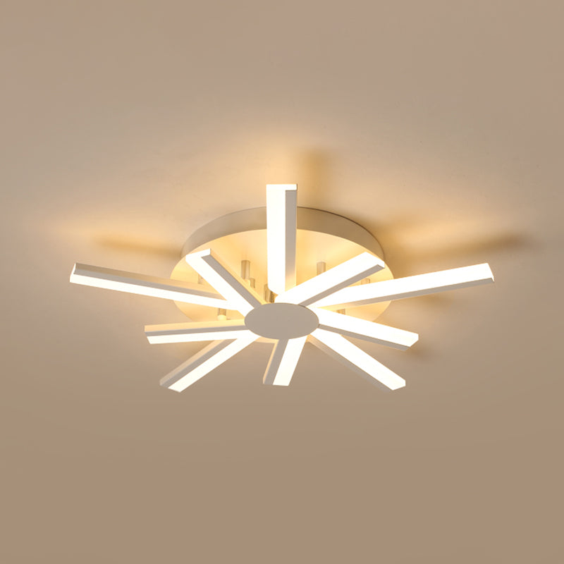 Stile moderno a filo lineare Montaggio Light Metal Multi-Light Afulgo Affermazione Luci del soffitto