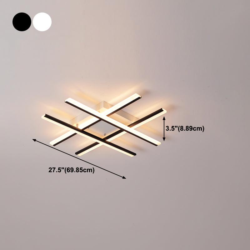 Moderner Stil Linearer Flush Mount Light Metal Multi-Light-Spülen Deckenleuchten