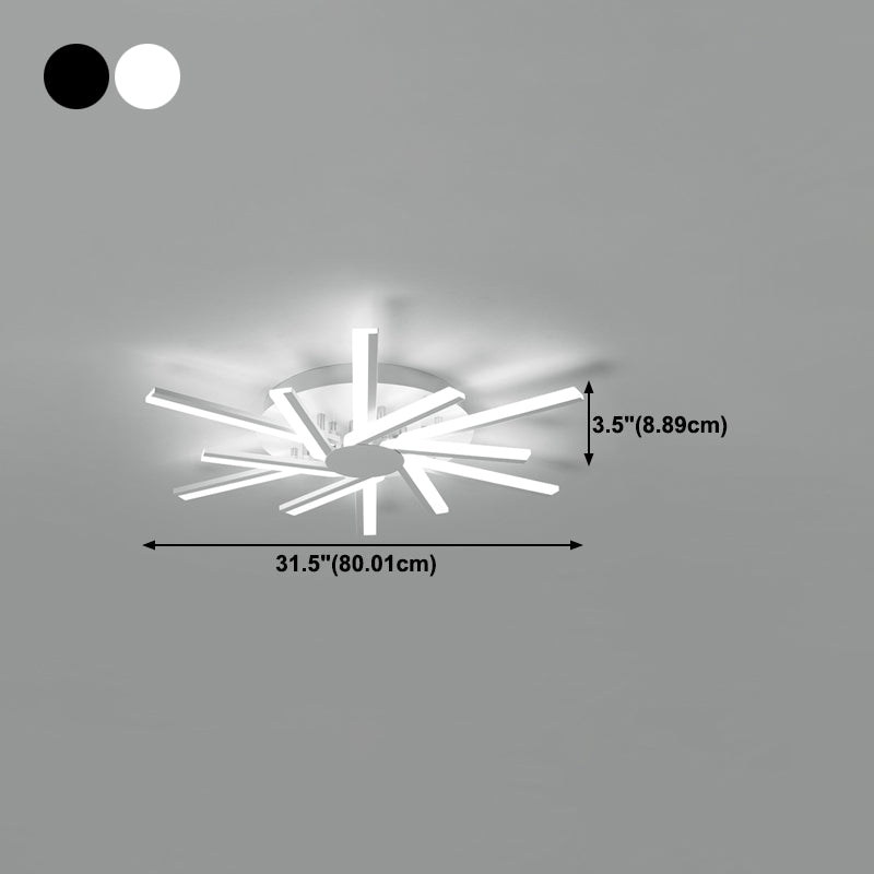 Moderne stijl lineaire spoelmontage licht metaal meerdere spoelplafondlampen meer