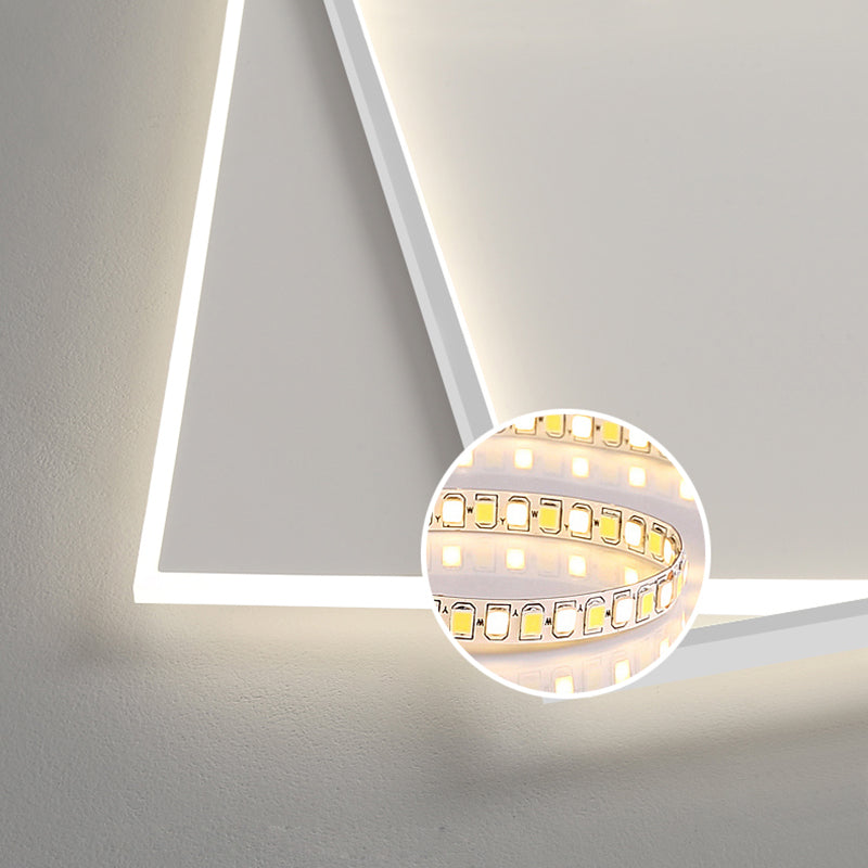 A forma geometrica a filo metallo a sfioramento moderno a 2 luci a fiuto luce in bianco