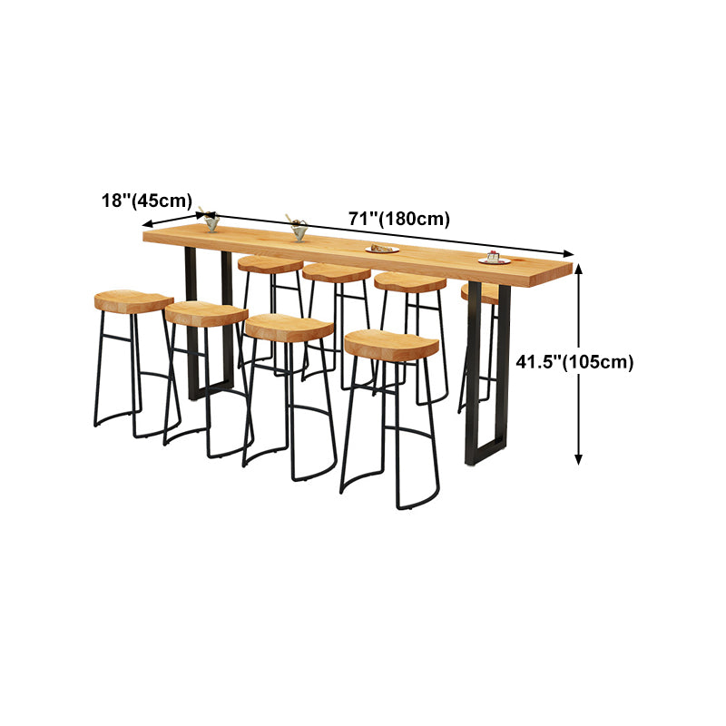 Modern Style Dining Table Wooden Bar Counter Table for Kitchen