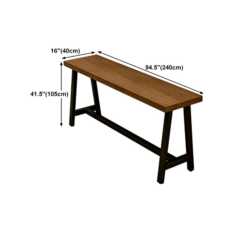 Industrial Dining Table Wooden Bar Counter Table for Kitchen