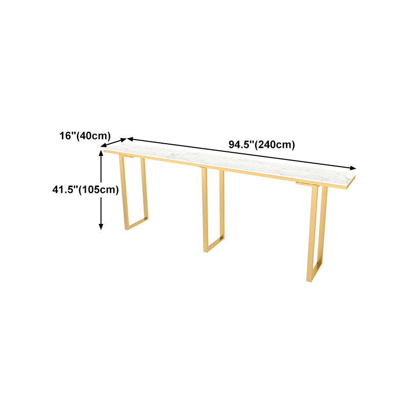 Nordic Style Rectangle Sintered Stone Table Dining Bar Counter Table for Kitchen