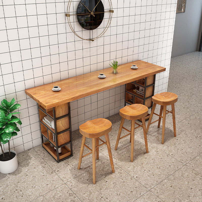 Nordic Style Wooden Table Dining Bar Counter Table for Kitchen