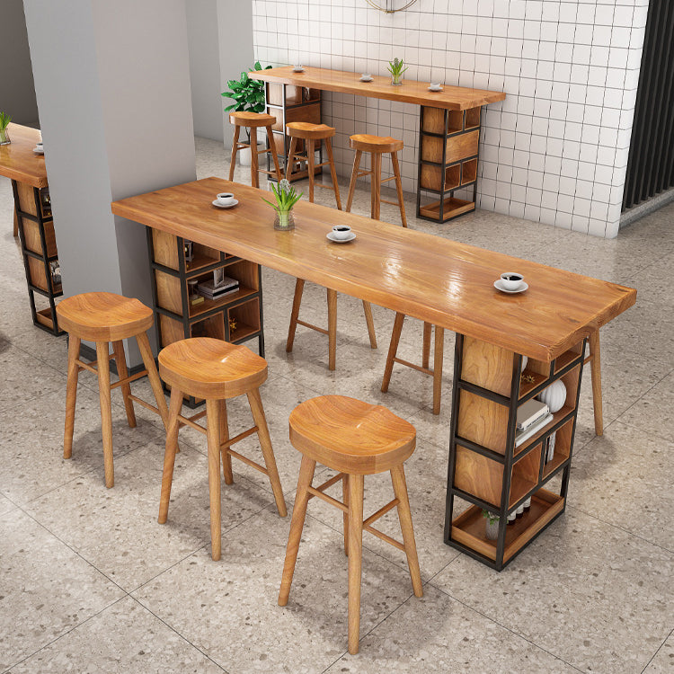 Nordic Style Wooden Table Dining Bar Counter Table for Kitchen