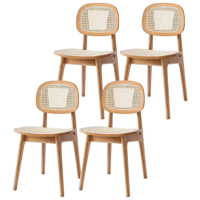 Modern Style Wood Chair Open Back Dining Side Chair for Dining Room 17"x15.7"x32"