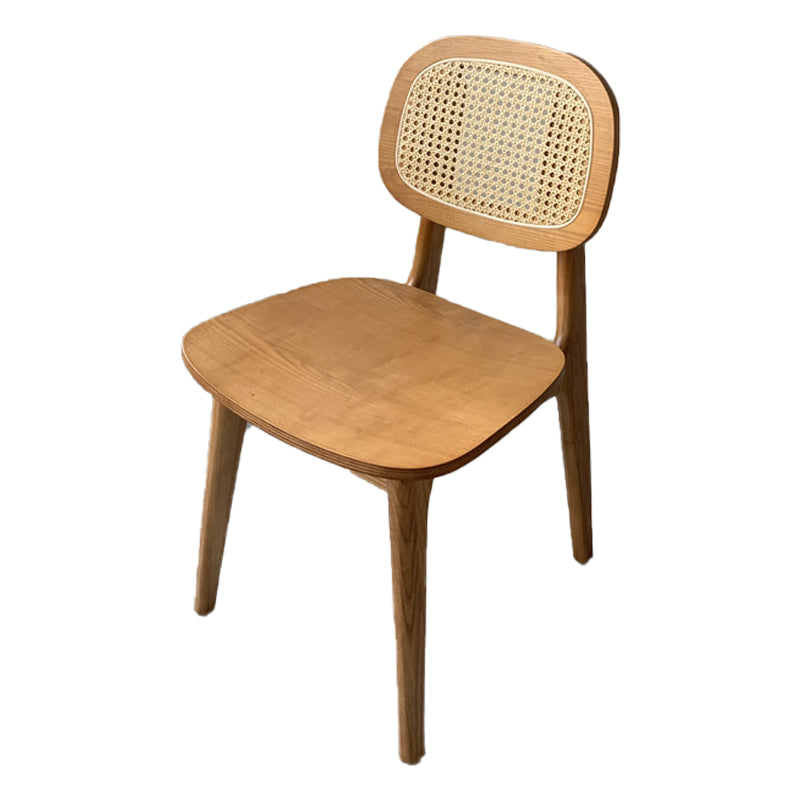 Modern Style Wood Chair Open Back Dining Side Chair for Dining Room 17"x15.7"x32"