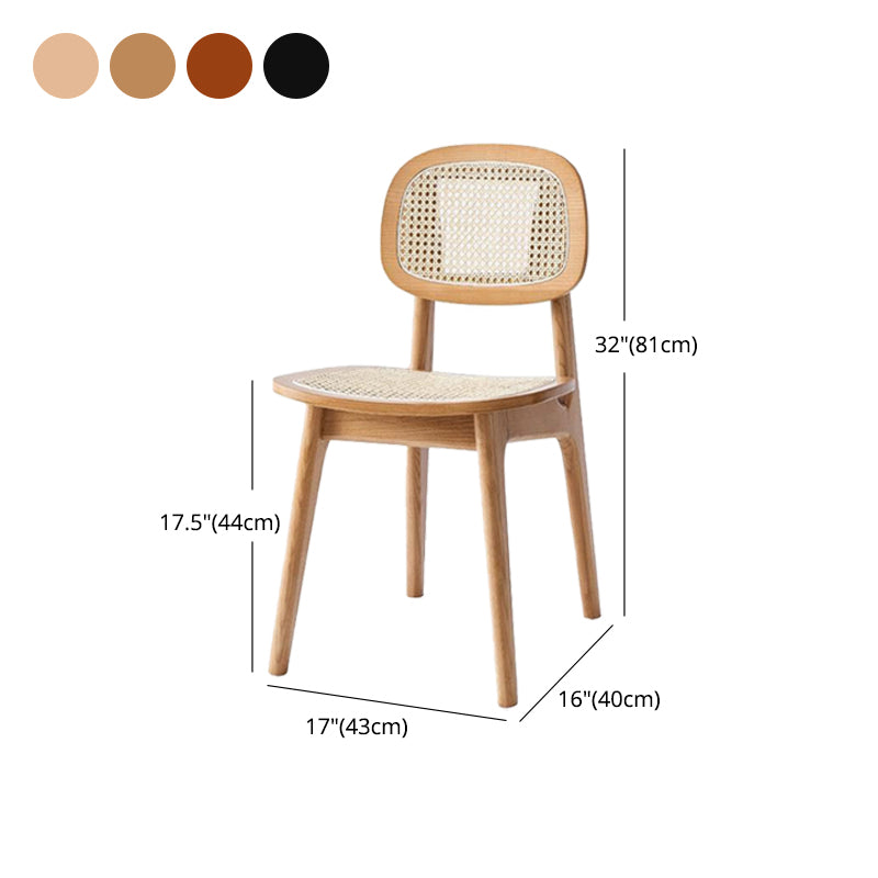 Modern Style Wood Chair Open Back Dining Side Chair for Dining Room 17"x15.7"x32"