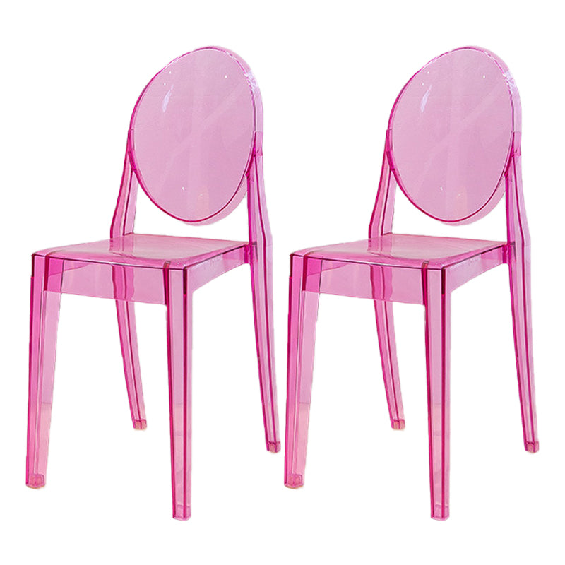 Modern Stackable Plastic Chair King Louis Back Side Chair for Dining Room