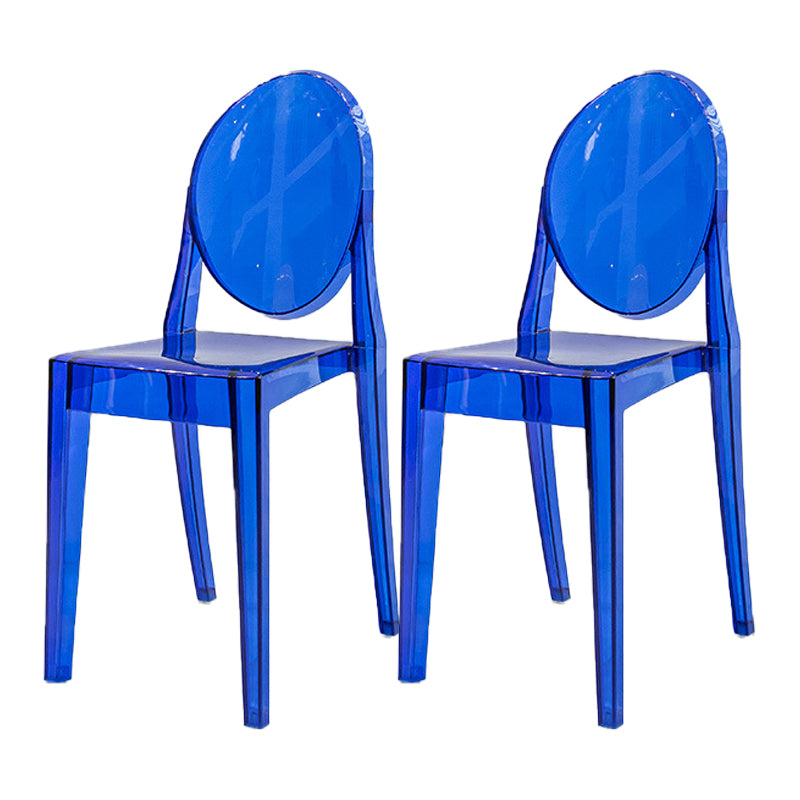 Modern Stackable Plastic Chair King Louis Back Side Chair for Dining Room