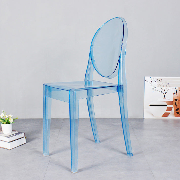 Modern Stackable Plastic Chair King Louis Back Side Chair for Dining Room