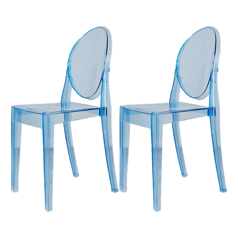 Modern Stackable Plastic Chair King Louis Back Side Chair for Dining Room