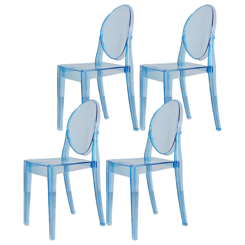 Modern Stackable Plastic Chair King Louis Back Side Chair for Dining Room