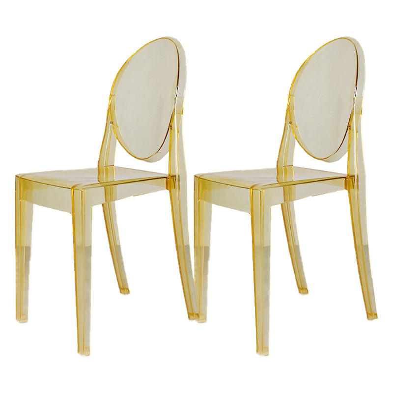 Modern Stackable Plastic Chair King Louis Back Side Chair for Dining Room