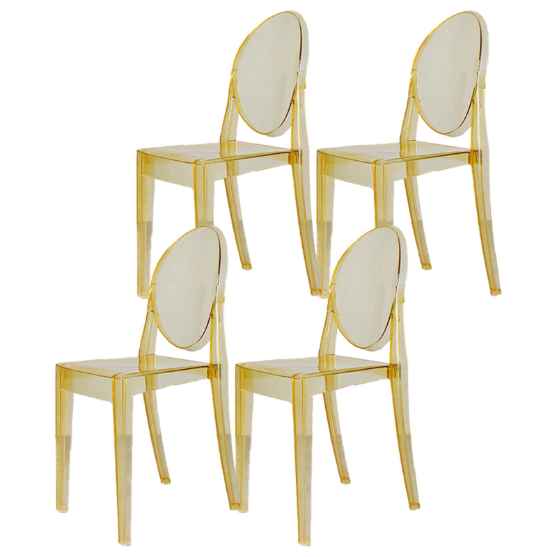 Modern Stackable Plastic Chair King Louis Back Side Chair for Dining Room