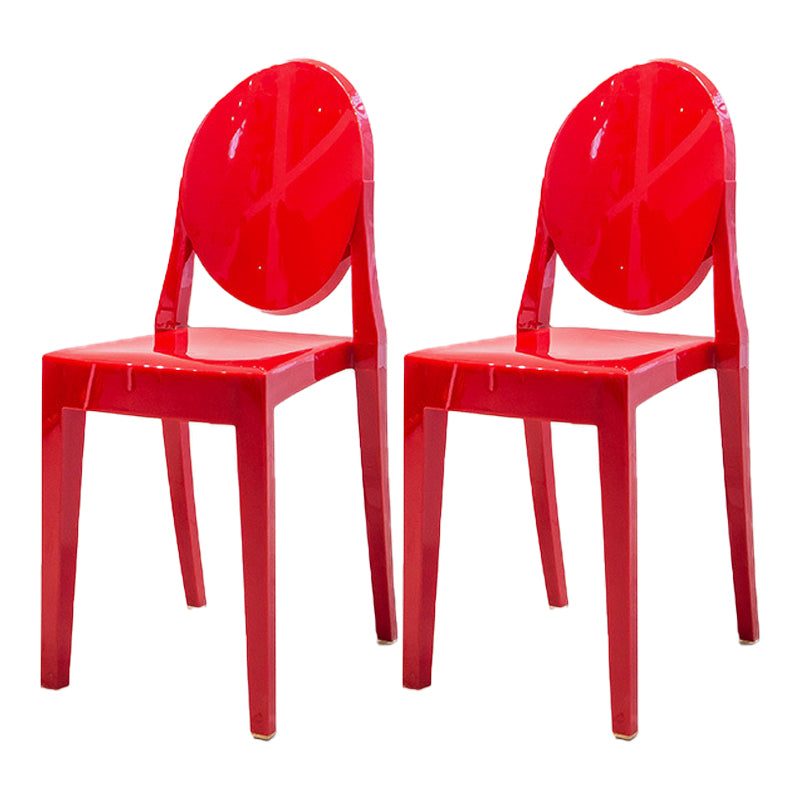 Modern Stackable Plastic Chair King Louis Back Side Chair for Dining Room