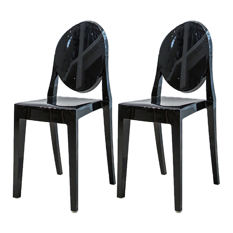 Modern Stackable Plastic Chair King Louis Back Side Chair for Dining Room