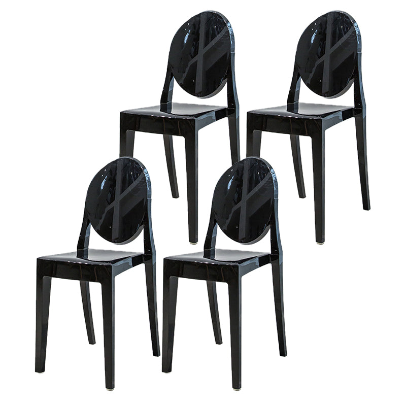 Modern Stackable Plastic Chair King Louis Back Side Chair for Dining Room