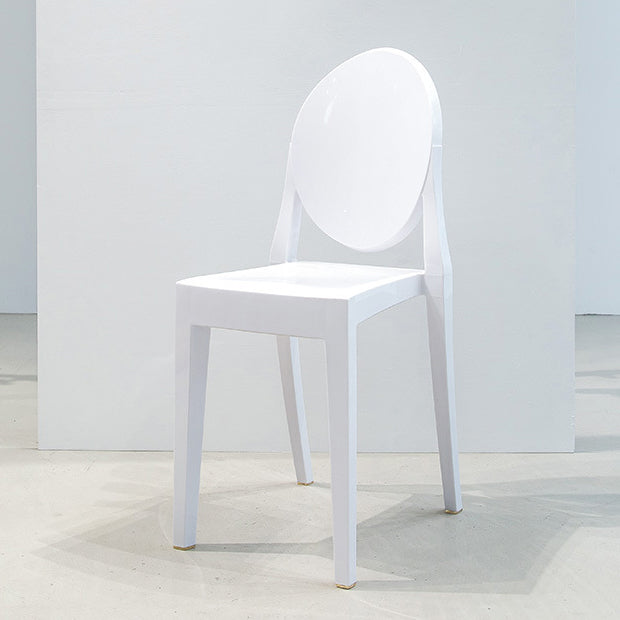 Modern Stackable Plastic Chair King Louis Back Side Chair for Dining Room