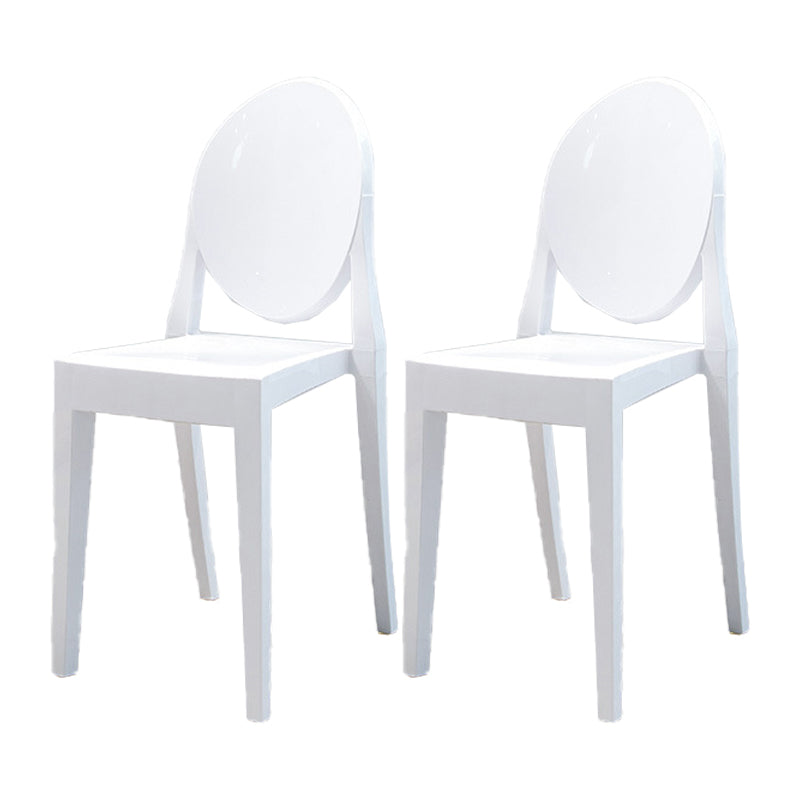 Modern Stackable Plastic Chair King Louis Back Side Chair for Dining Room