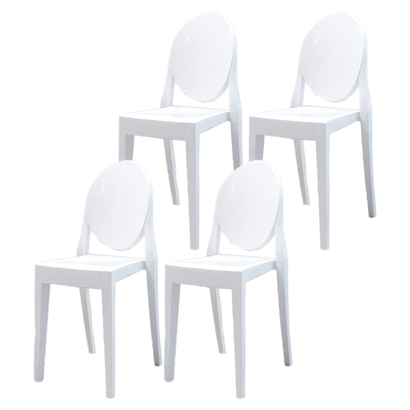 Modern Stackable Plastic Chair King Louis Back Side Chair for Dining Room