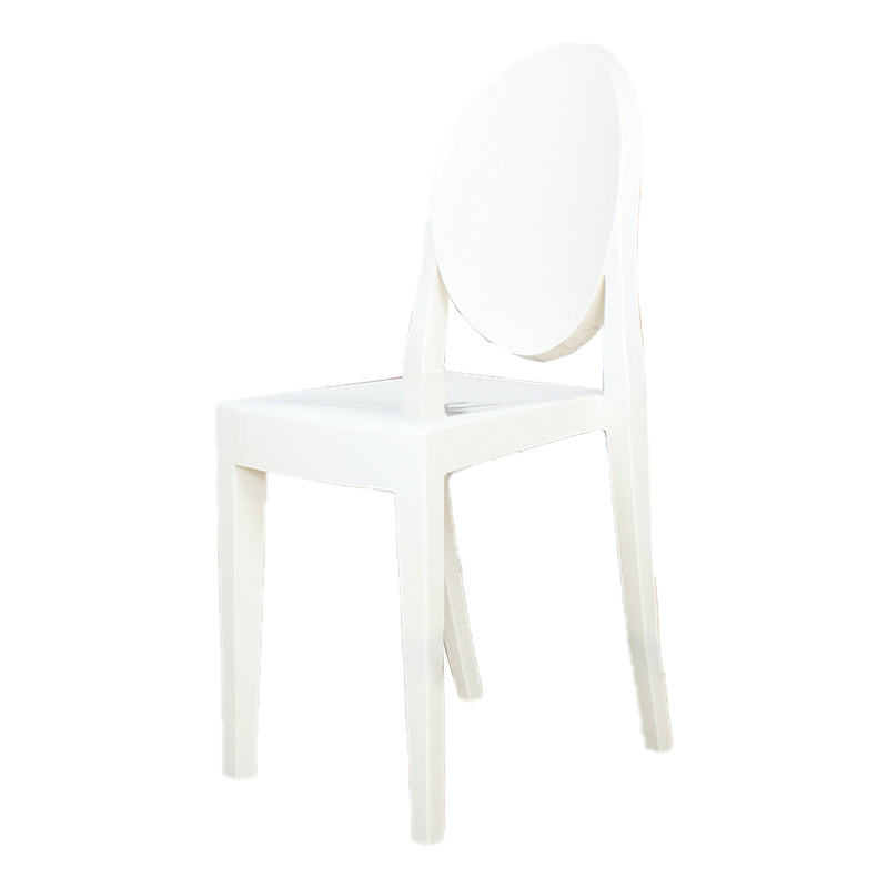 Modern Stackable Plastic Chair King Louis Back Side Chair for Dining Room