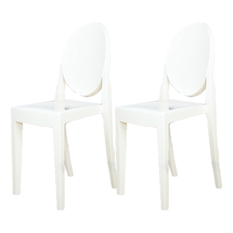 Modern Stackable Plastic Chair King Louis Back Side Chair for Dining Room