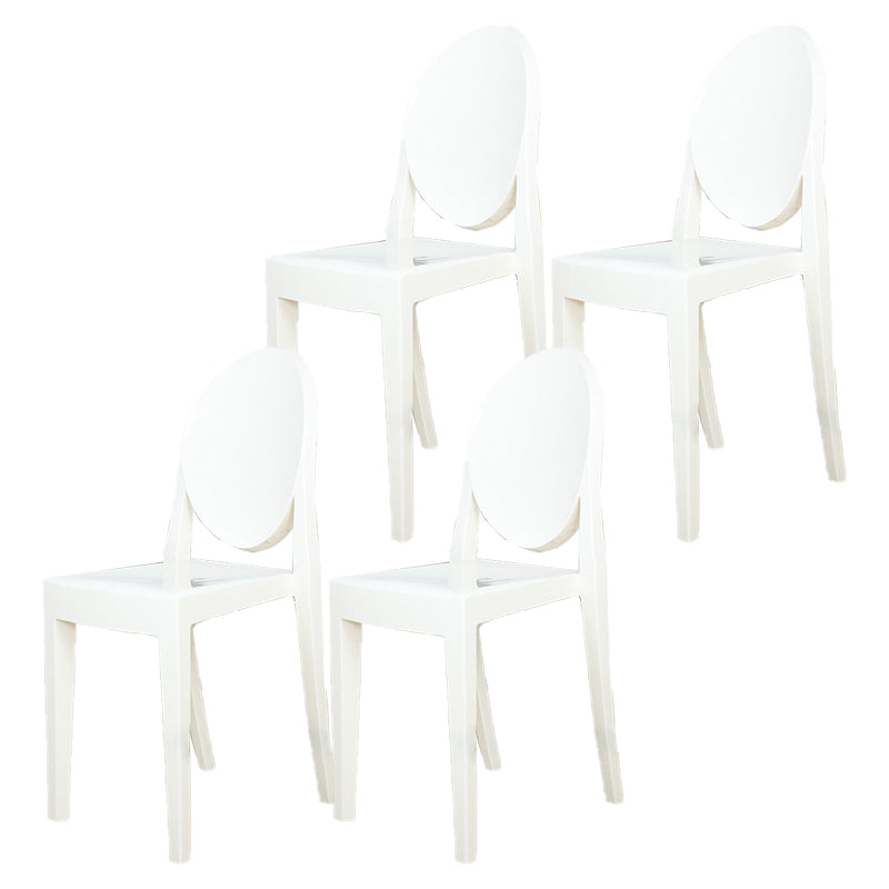 Modern Stackable Plastic Chair King Louis Back Side Chair for Dining Room