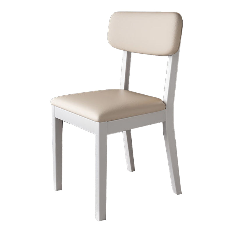 Glam Wood Chair Open Back Dining Side Chair for Dining Room with Upholstered