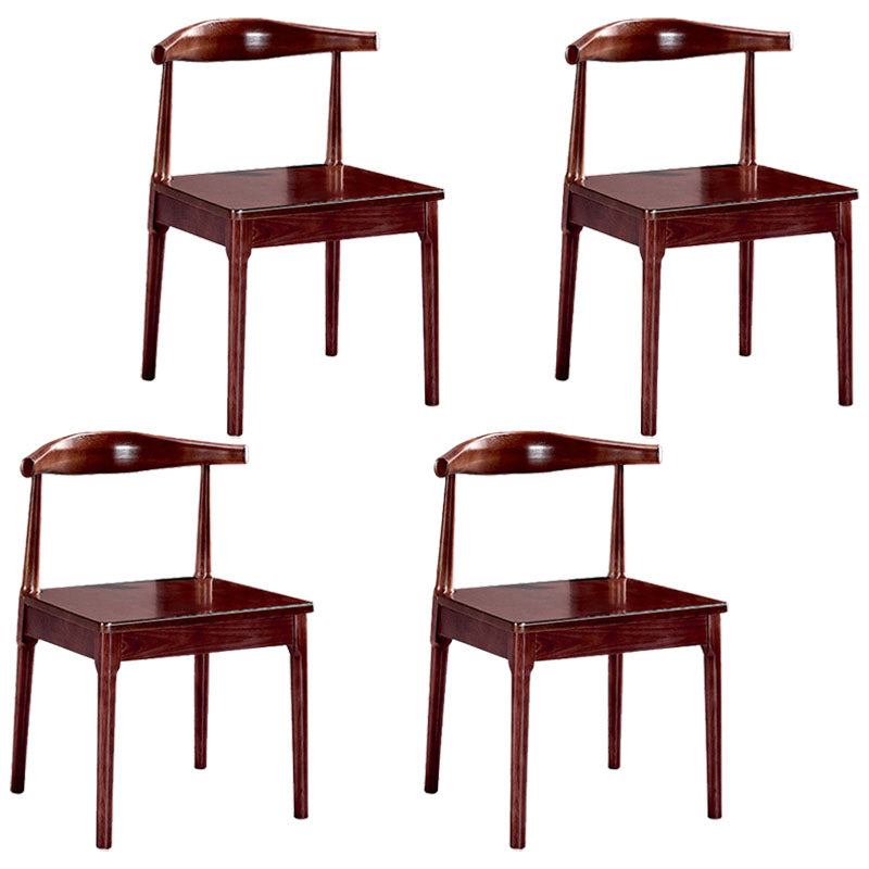 Glam Wood Chair Open Back Dining Side Chair for Dining Room 16.5"x16.9"x30"