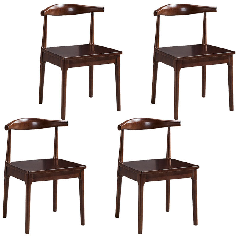 Glam Wood Chair Open Back Dining Side Chair for Dining Room 16.5"x16.9"x30"