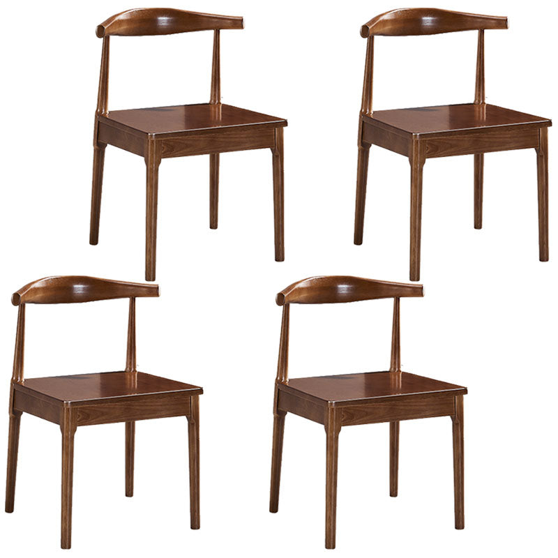 Glam Wood Chair Open Back Dining Side Chair for Dining Room 16.5"x16.9"x30"