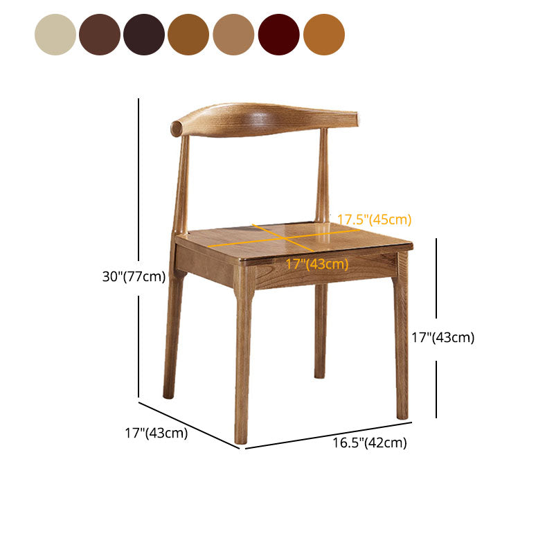 Glam Wood Chair Open Back Dining Side Chair for Dining Room 16.5"x16.9"x30"